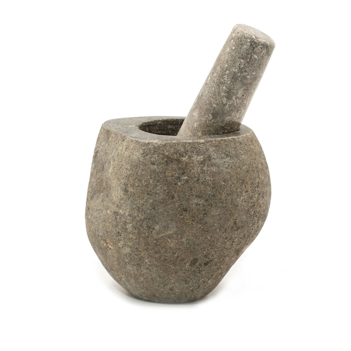 Natural Riverstone Decorative Pestle & Mortar - Medium (approx. 12x8cm)