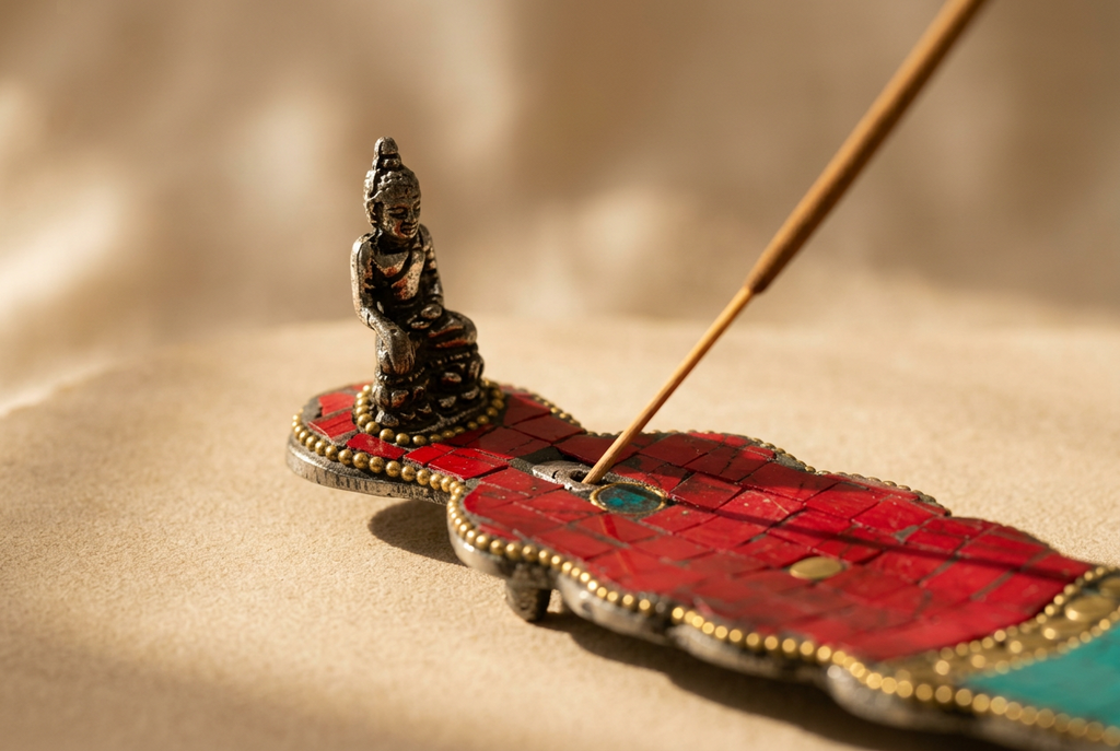 Buddha Long Dagger Tibetan Incense Holder