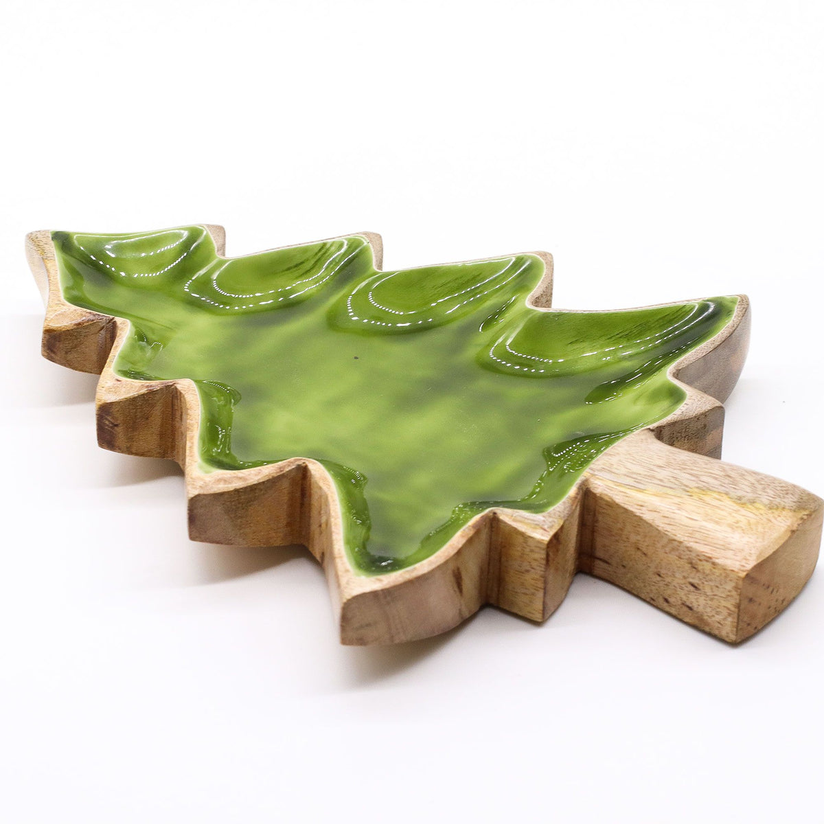 Lost in the Forest - Enamel Tree Wooden Bowl - 25x19 cm