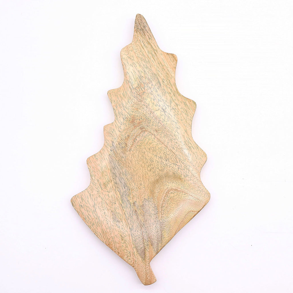 Lost in the Forest - Enamel Leaf Wooden Bowl - 33x17 cm