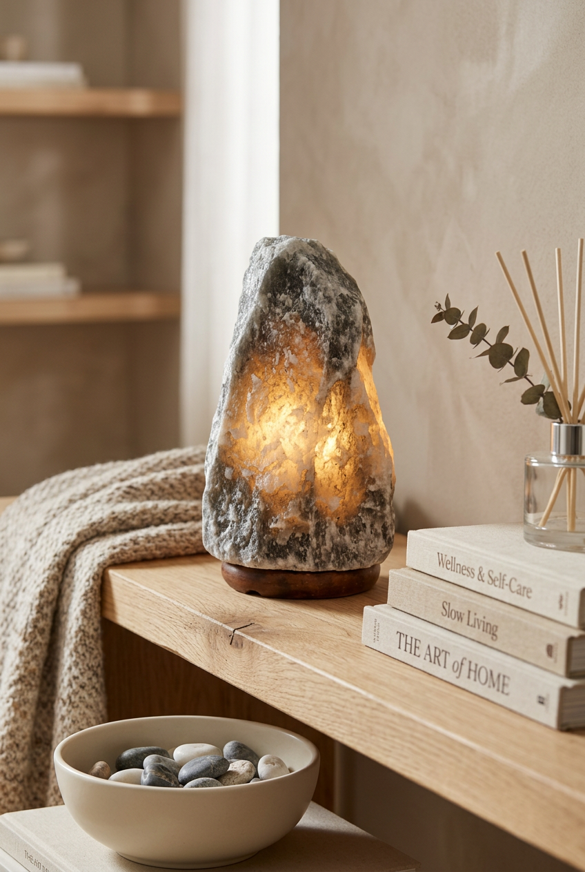 Grey Himalayan Natural Salt Lamp - 3 - 5kg