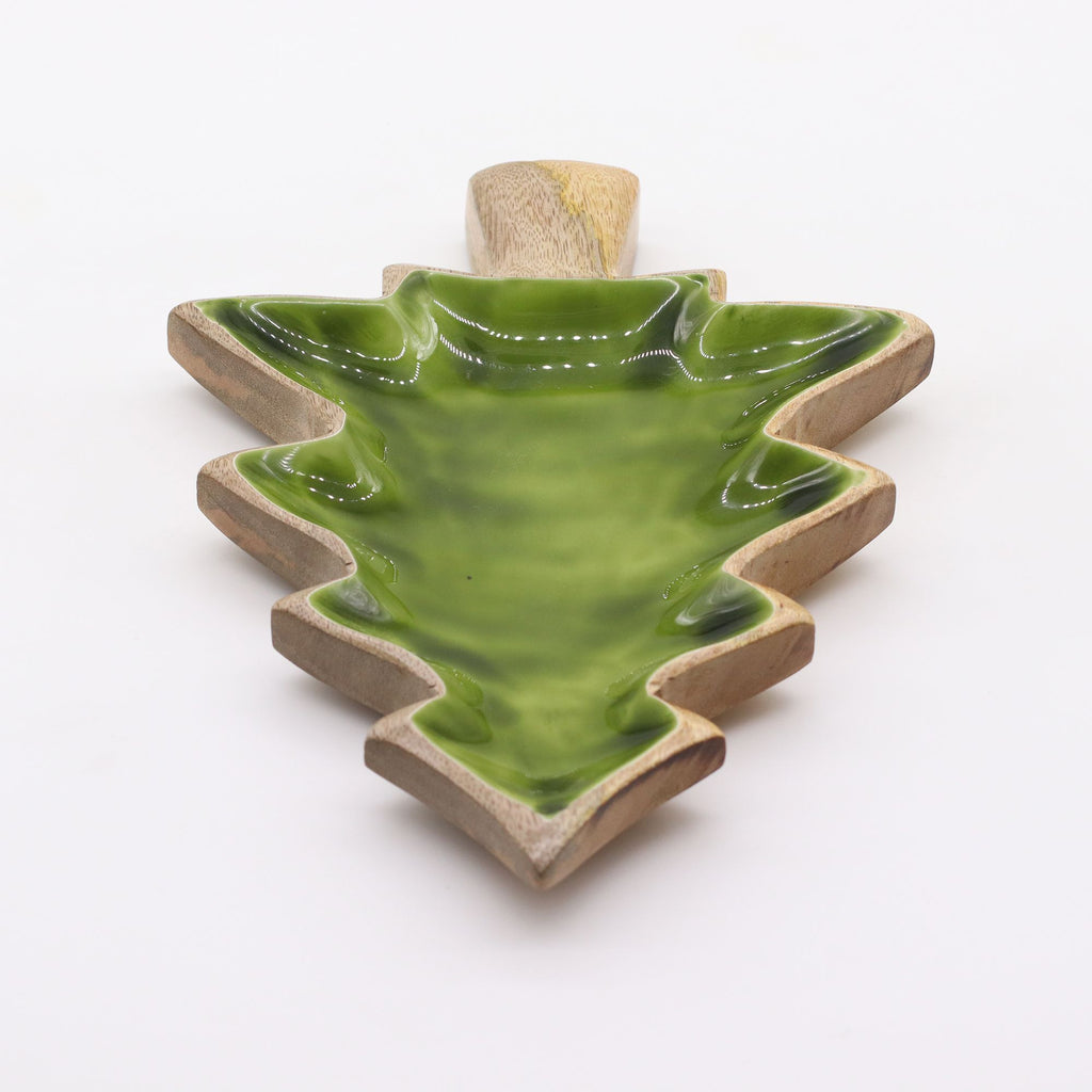Lost in the Forest - Enamel Tree Wooden Bowl - 25x19 cm