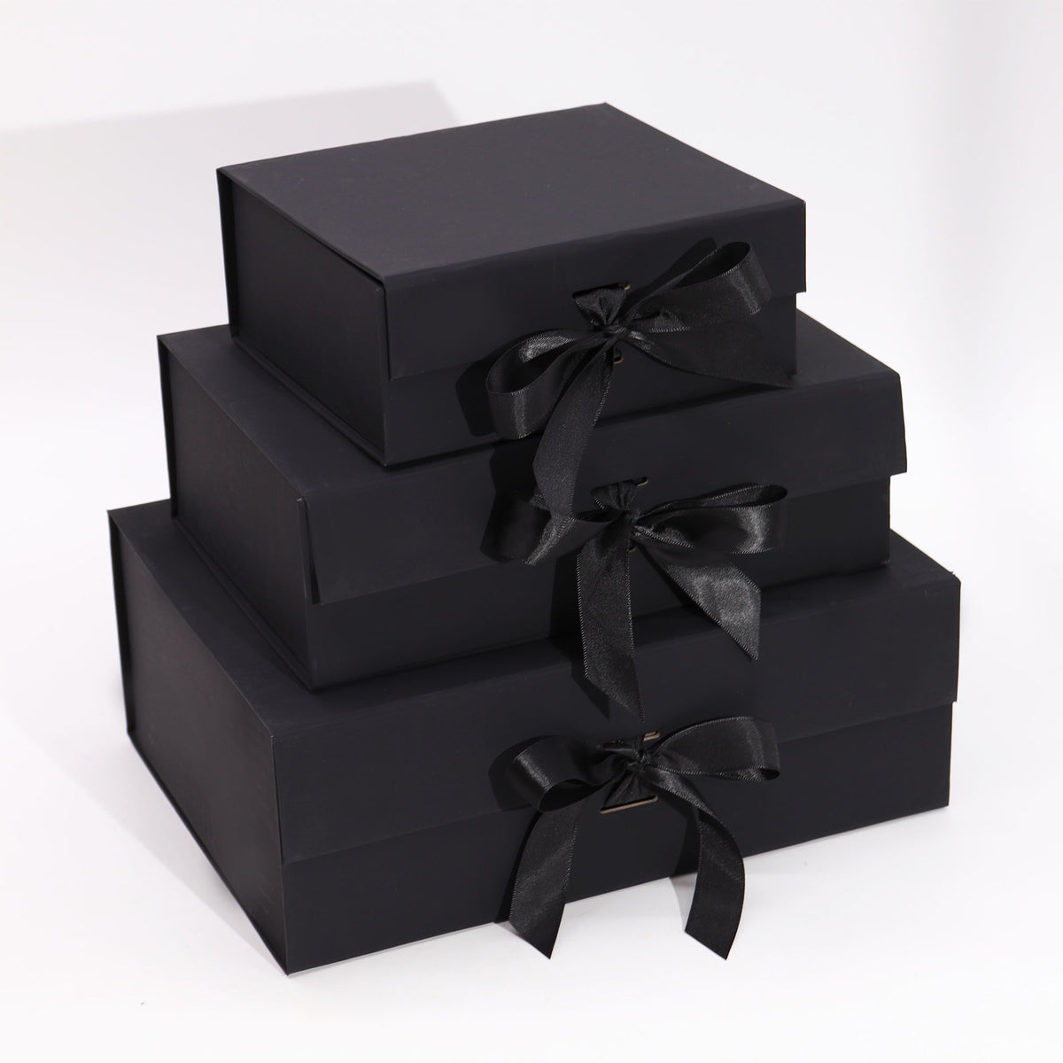 Flat Pack Gift Box - Medium Square - Black