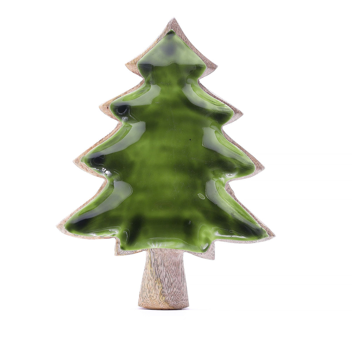 Lost in the Forest - Enamel Tree Wooden Bowl - 25x19 cm