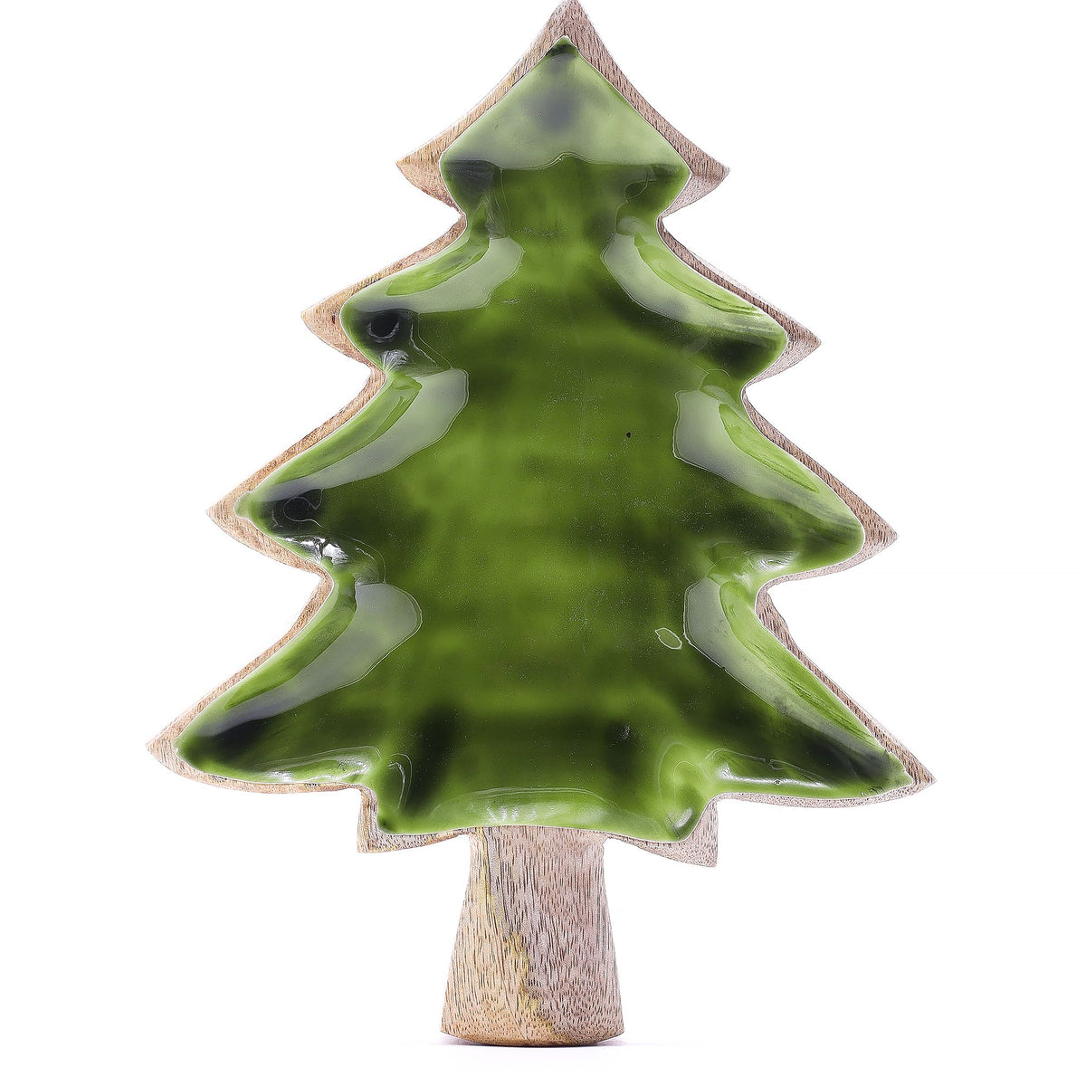 Lost in the Forest - Enamel Tree Wooden Bowl - 25x19 cm