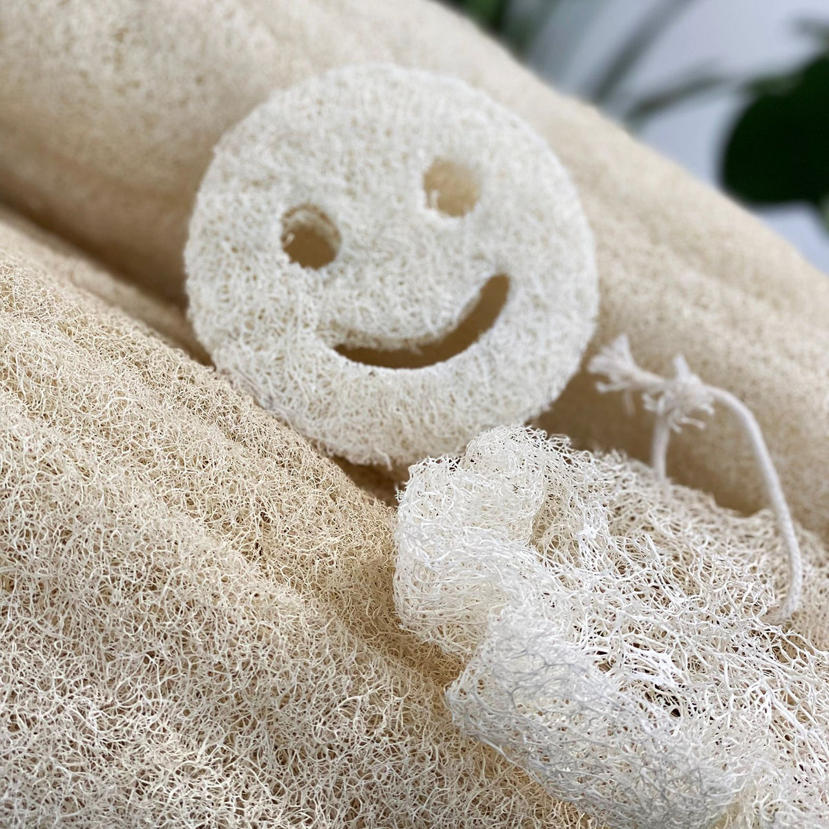 Smiley Face Natural Loofah