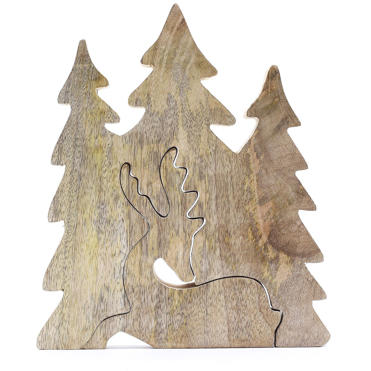 Lost in the Forest - Stag in the Forest 3D Wooden Decoration - 23x20 cm