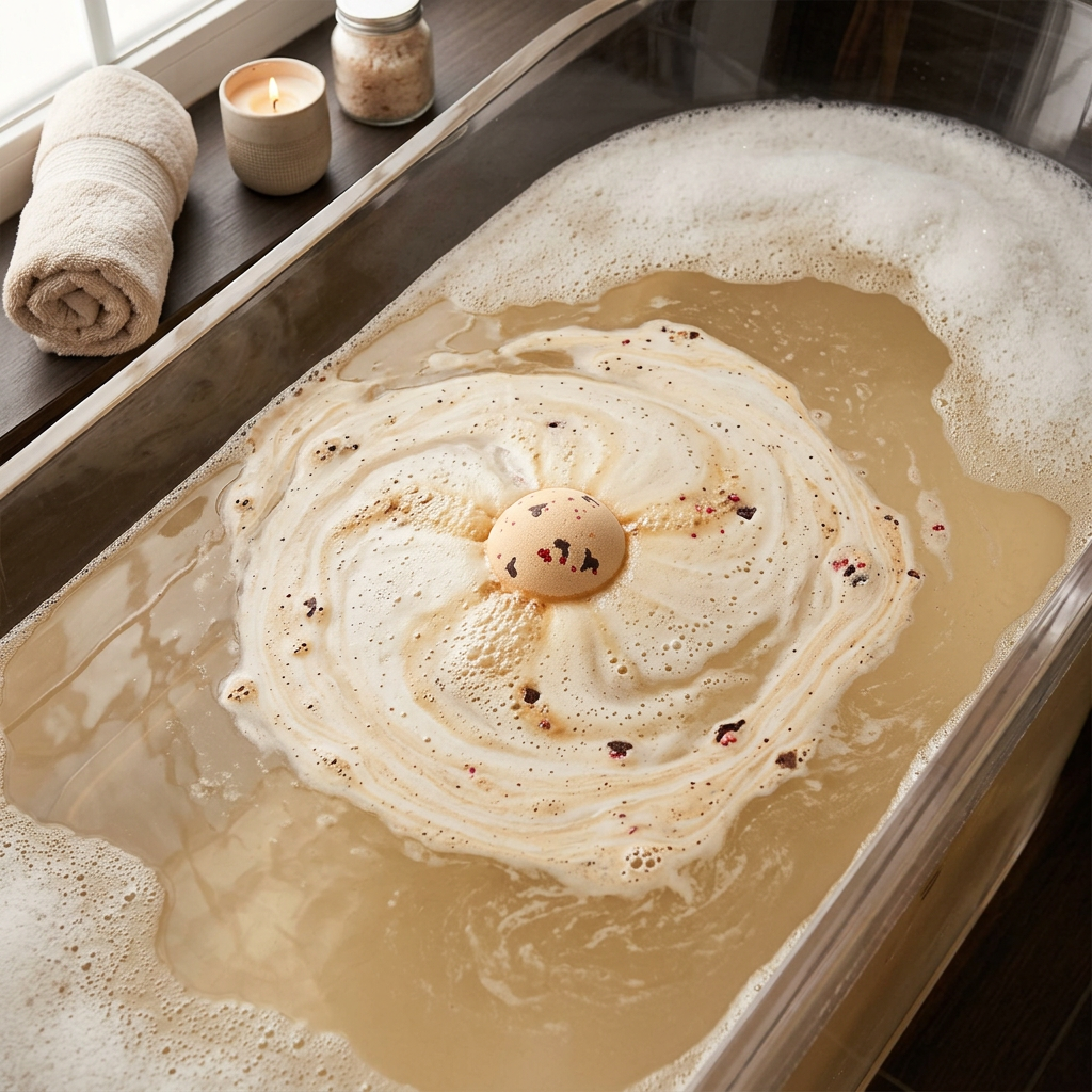 Reindeer and Red Nose Bath Bomb - Toffee & Caramel