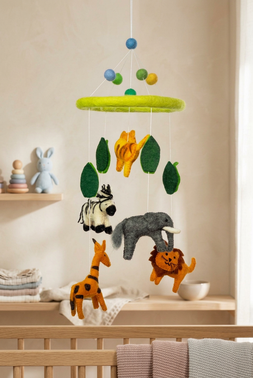 Handmade Felt Mobile - Safari