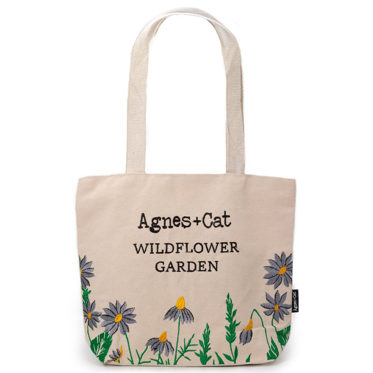 Agnes & Cat Wildflower Garden Tote Bag - Purple Flowers
