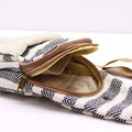 Body Cross Bag Natural Cotton - Black & White